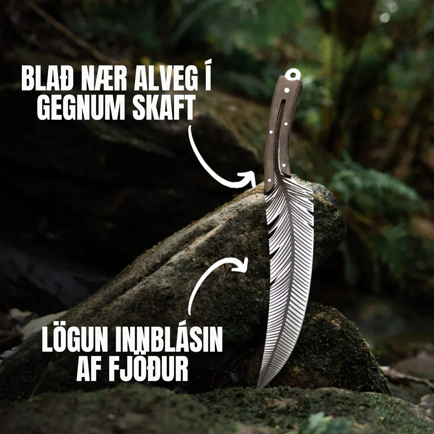 Takumi Hrafn™ - Japanskur fjöðurhnífur