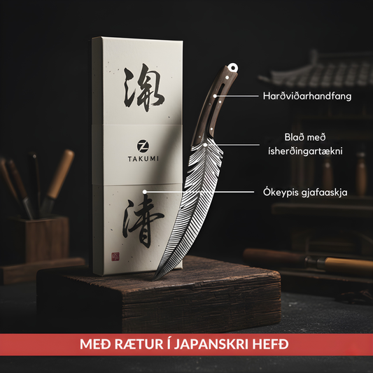 Takumi Hrafn™ - Japanskur fjöðurhnífur